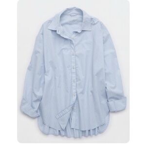 Blue and White Striped Shirt